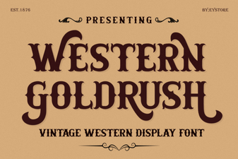 Western Goldrush Fonts for Creative Projects