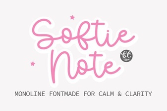 Softie Note Font: a Creative Handwriting Typeface