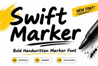 Swift Marker: a Bold Font for Creative Projects